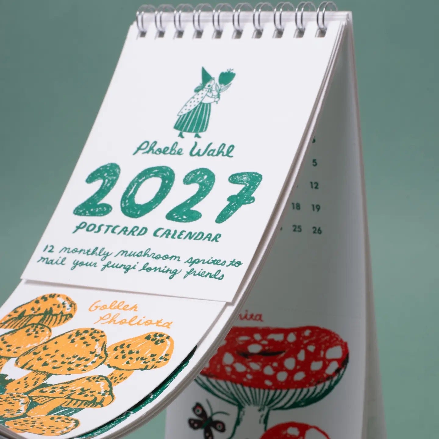 2027 Mushroom and Gnome Postcard Calendar - Phoebe Wahl, photo 4 of 5