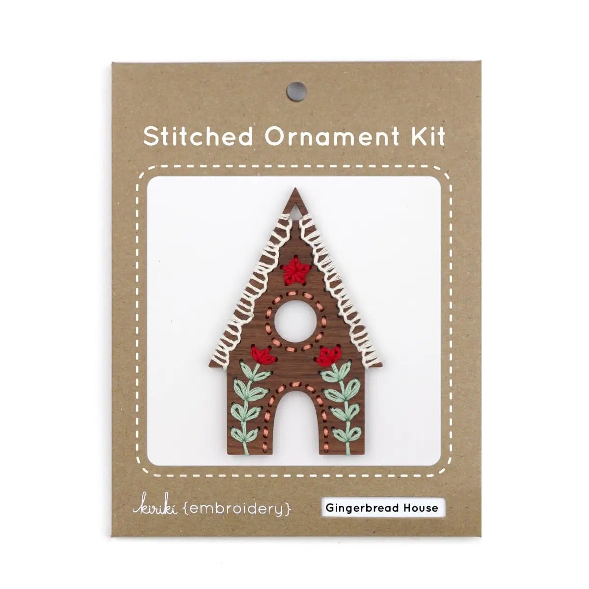 Kiriki Stitched Ornament Kit Gingerbread House, photo 2 of 5