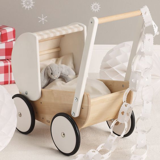 Wooden Doll Pram - BAJO - Sustainably Made in Poland take 30% off, photo 3 of 4