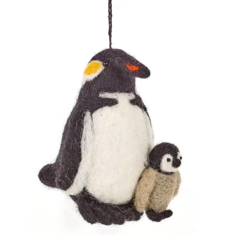 Snuggly Penguins Ornament - Handmade Felt - Felt So Good, photo 1 of 2