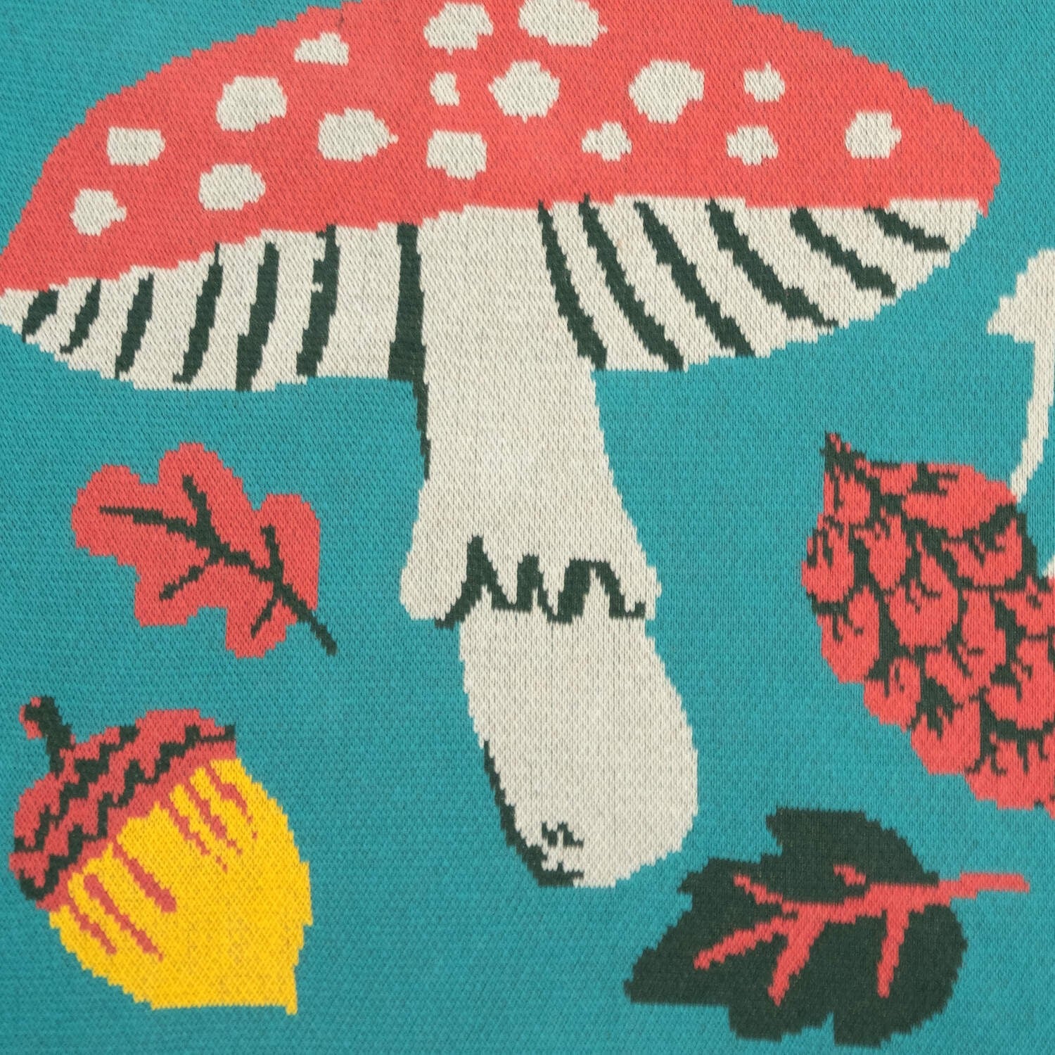 Mushroom Throw Blanket - Phoebe Wahl - Made in USA, photo 4 of 5