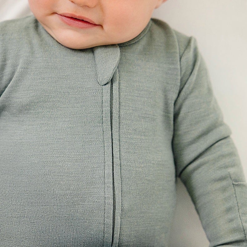 Sage - Infant Sleeper - Merino Wool - Woolino, photo 3 of 6