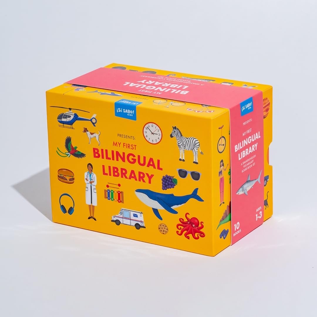 My First Bilingual Library: A Spanish-English Vocabulary Board Book Set of Colors, Numbers, Animals, ABCs, and More (Si Sabo Kids), photo 2 of 5