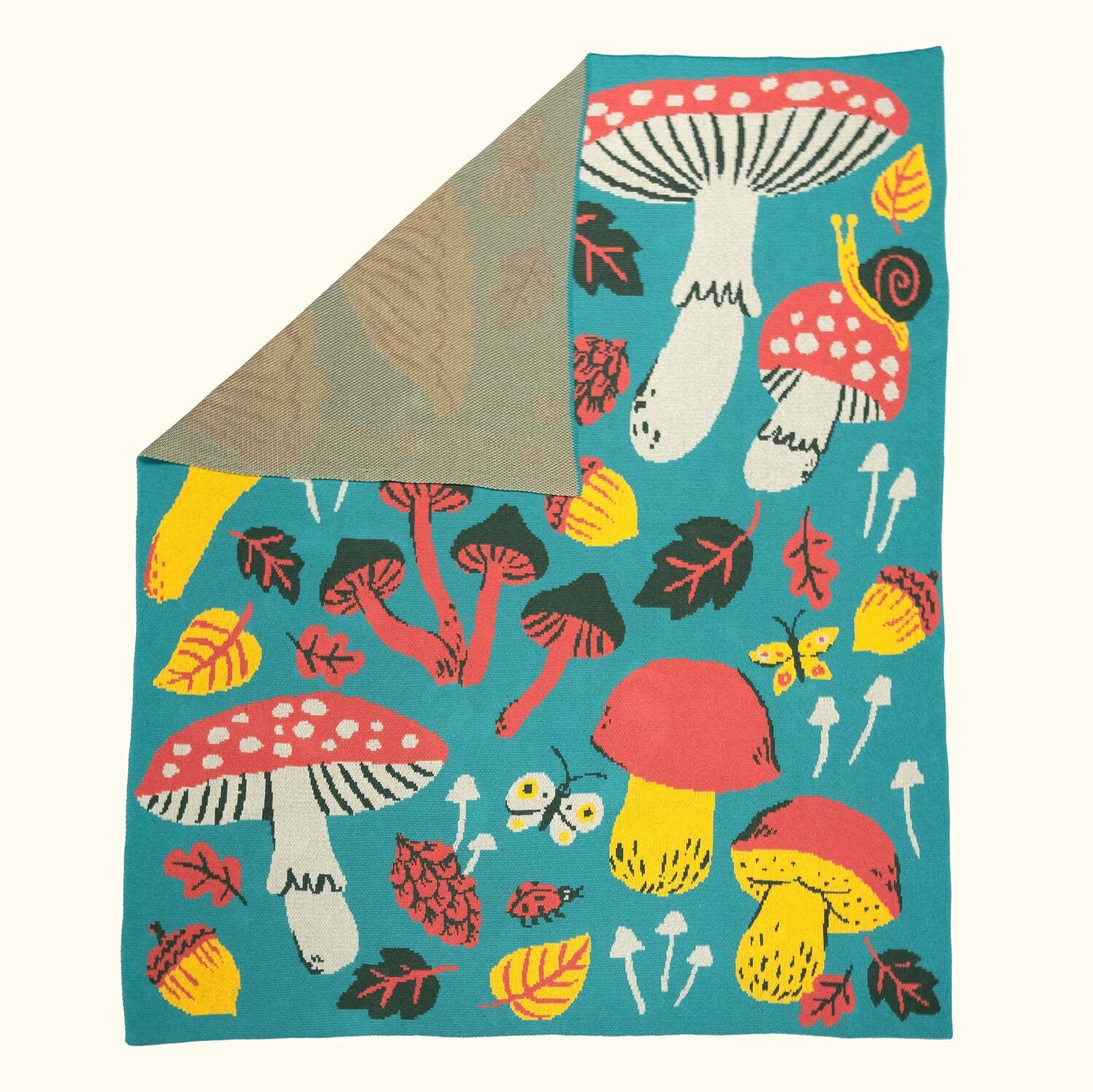 Mushroom Throw Blanket - Phoebe Wahl - Made in USA, photo 5 of 5
