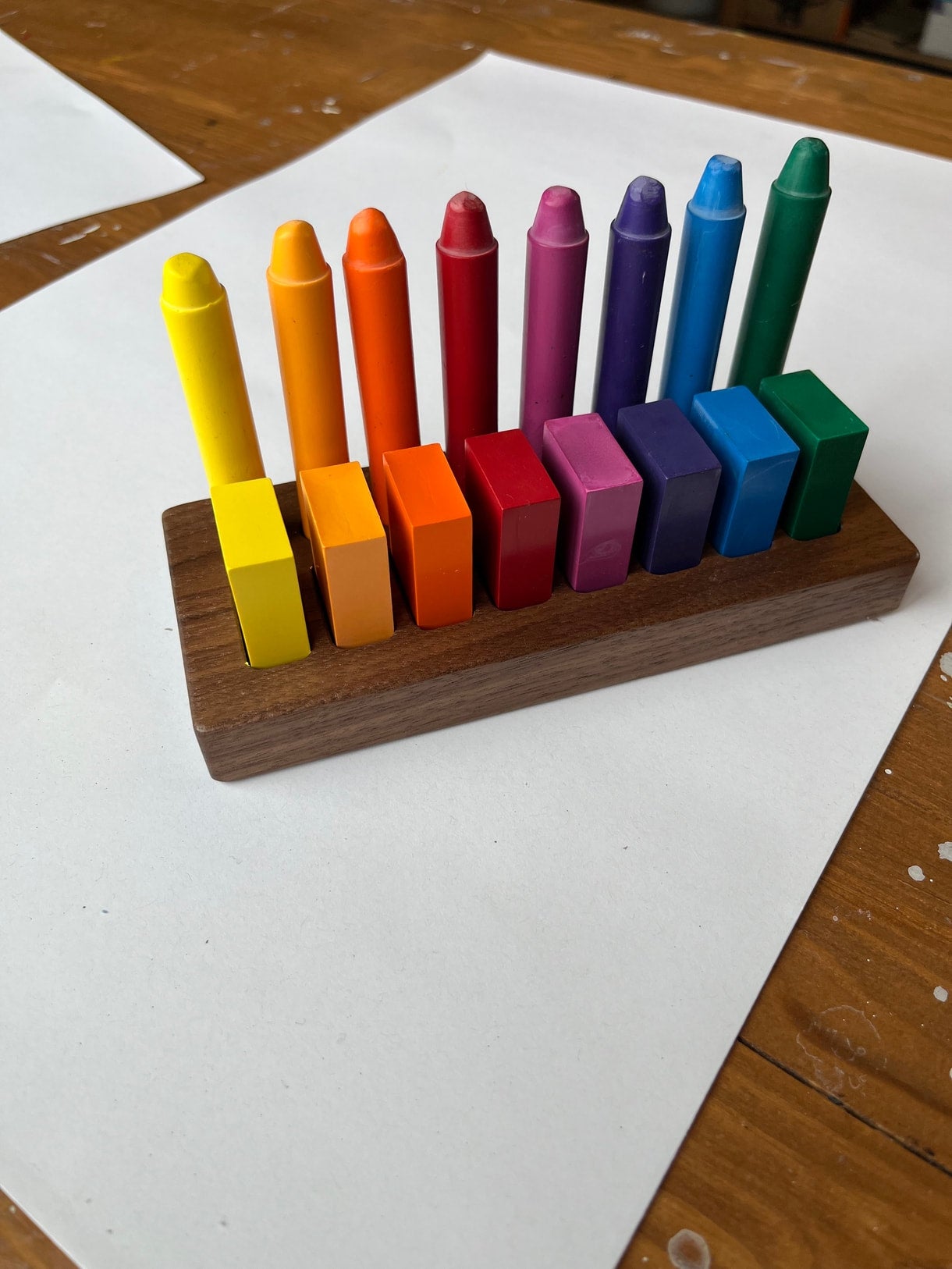 Wooden Crayon Holder for 8 Sticks or 8 Blocks - Filana, photo 1 of 3