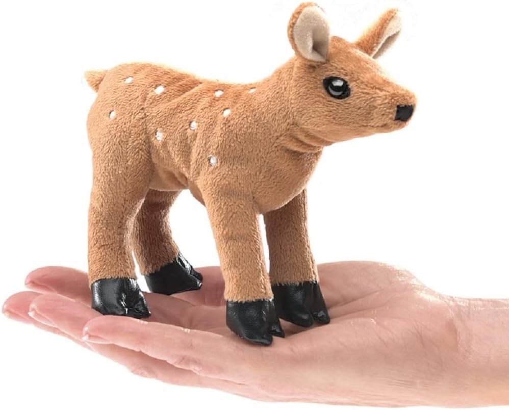 Mini Fawn Finger Puppet - Folkmanis, photo 1 of 3