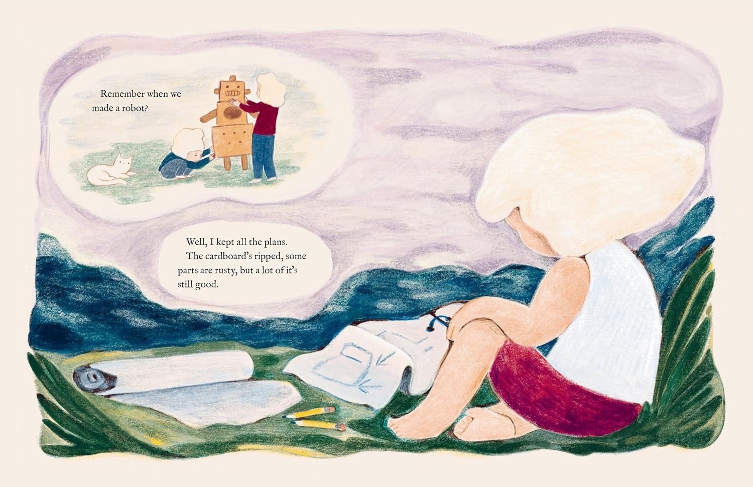 I Built a Rocket Ship by Anna Lazowski - Hardcover (Grief - 4-8yrs), photo 3 of 4