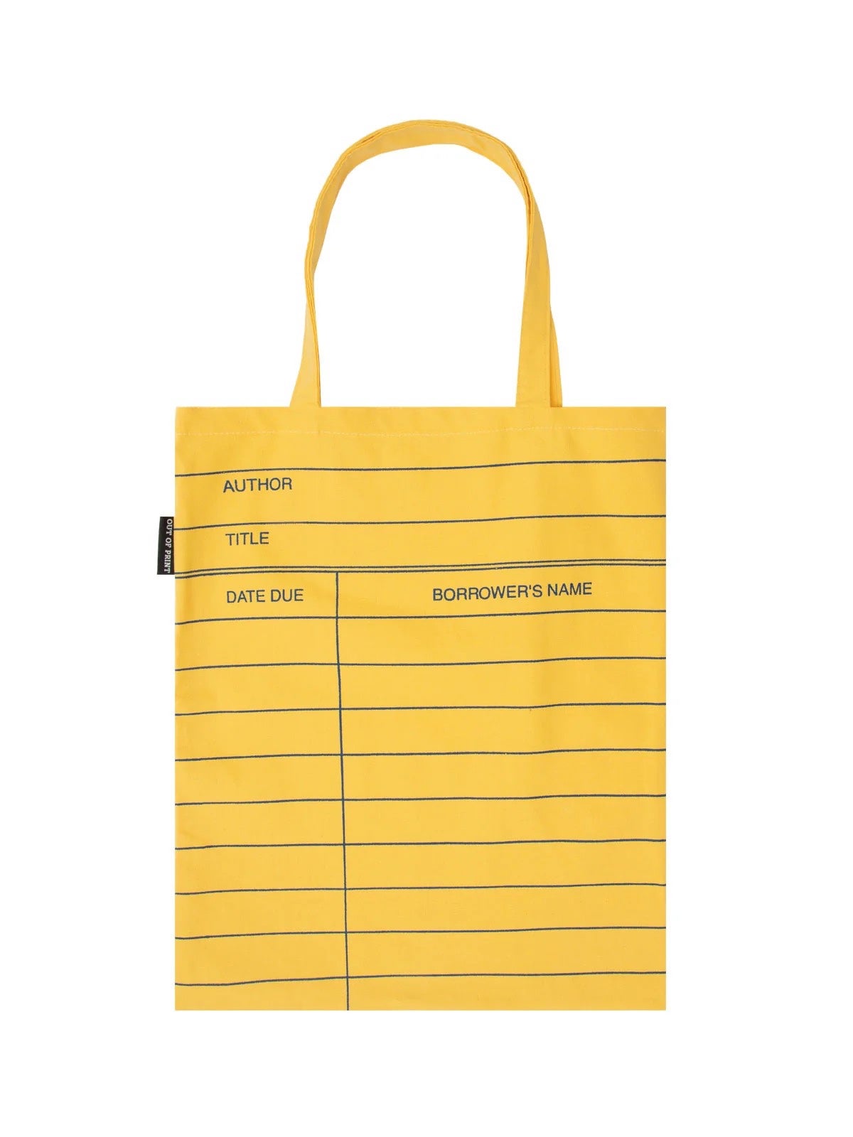Library Card Yellow Tote - Out of Print