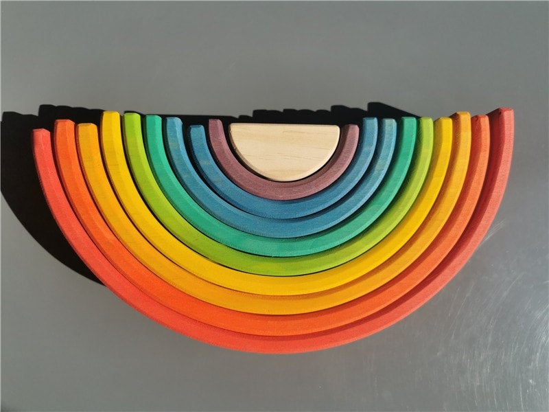 Large Rainbow 10 Pieces - Wooden - Tinitastic, photo 4 of 7