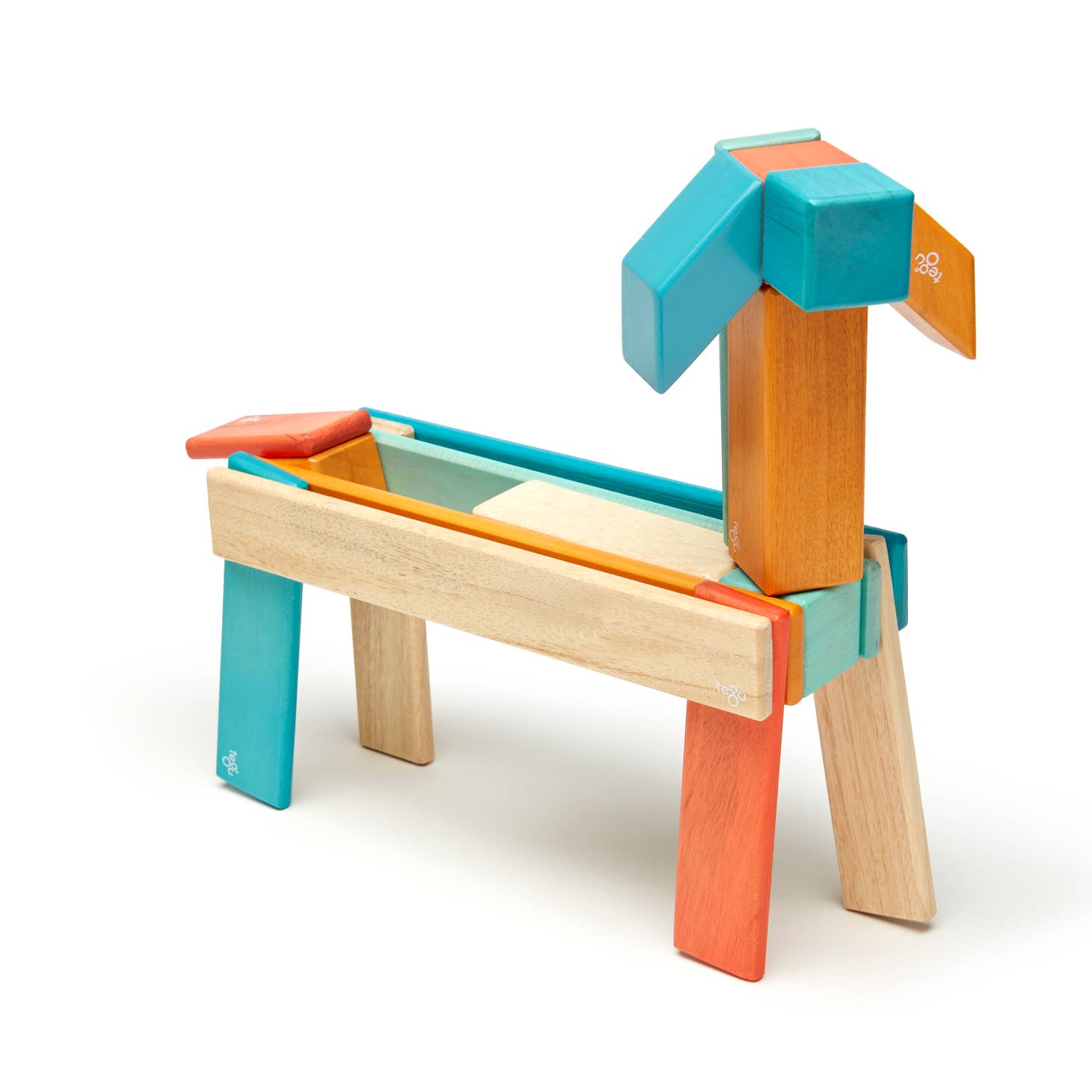 Tegu Classic 24 piece Magnetic Wooden Block Set - Sunset, photo 6 of 8