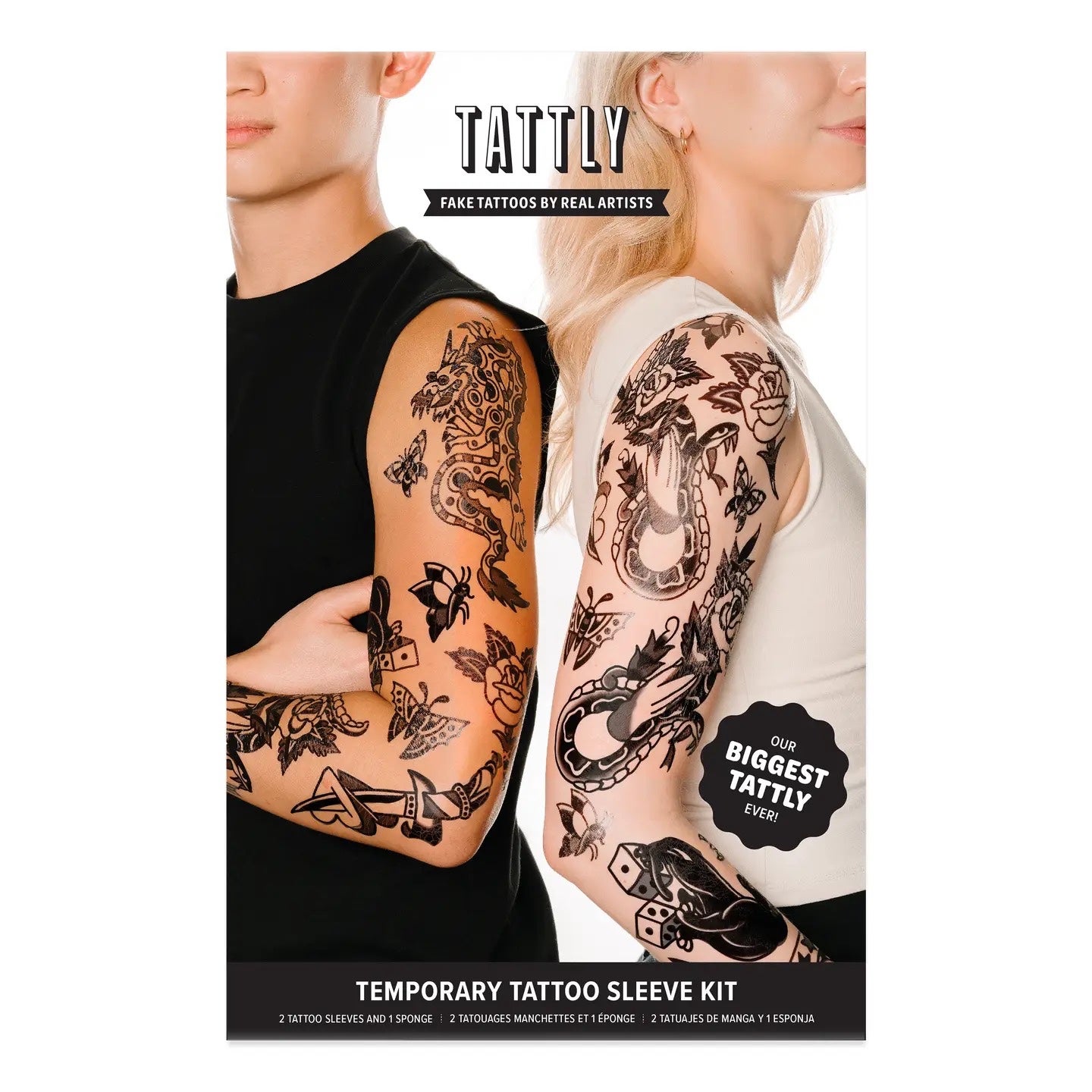 Wacky Traditional Temporary Tattoo Sleeve Kit - Tattly