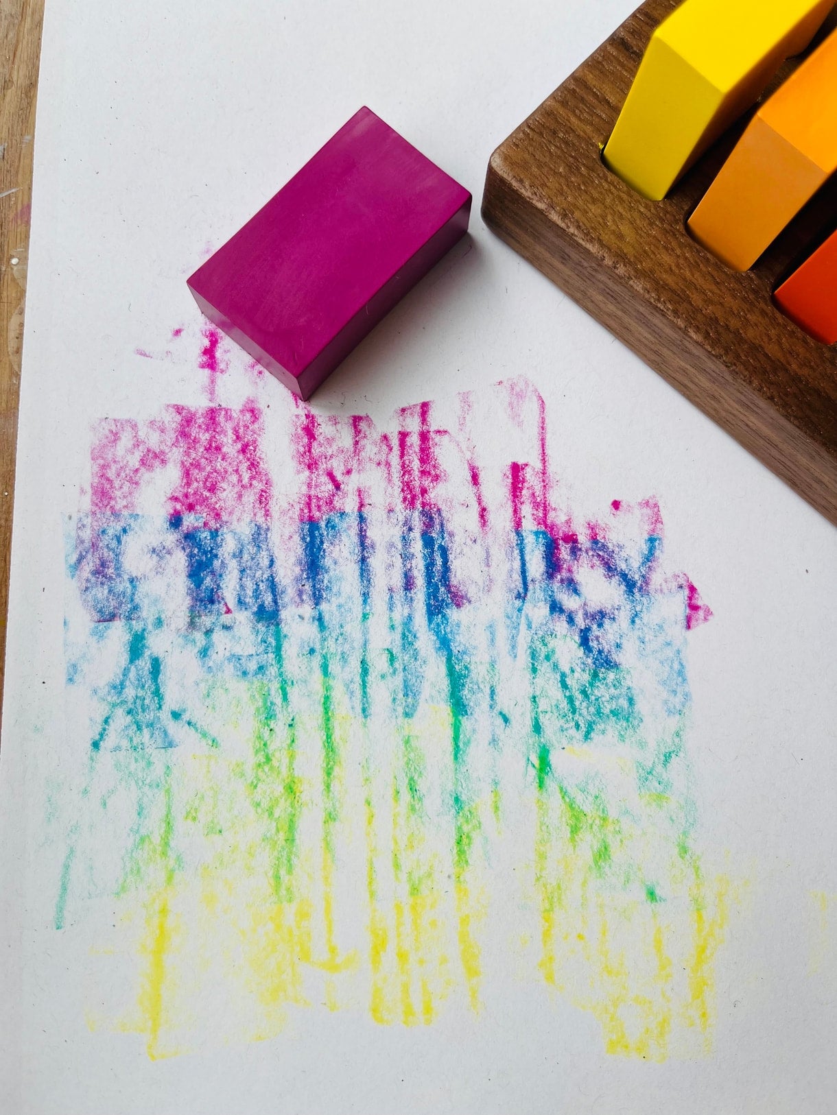 Wooden Crayon Holder for 8 Sticks or 8 Blocks - Filana, photo 3 of 3