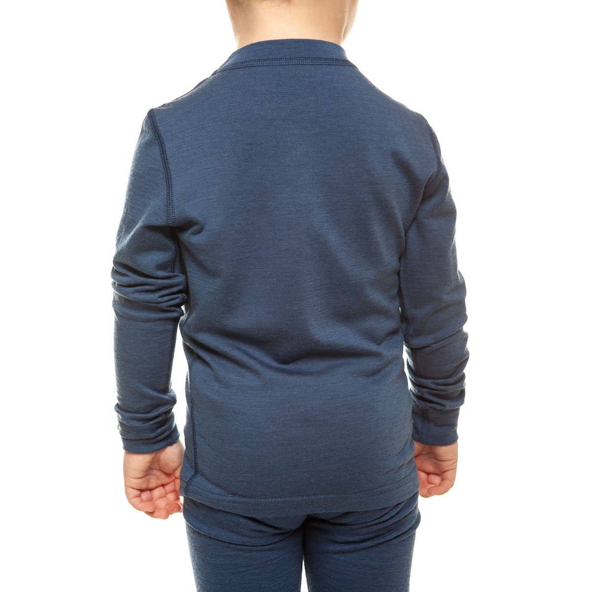 Denim Color Merino Wool 160 Long Sleeve Base Layer Crew - Menique, photo 8 of 8