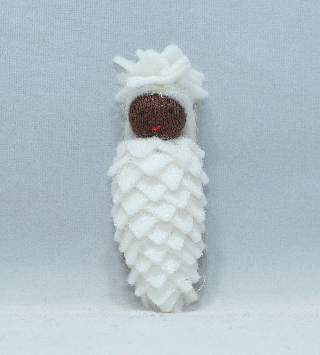 Pinecone Baby Ornament - Hanging Ornament Doll - Eco Flower Fairies, photo 3 of 5