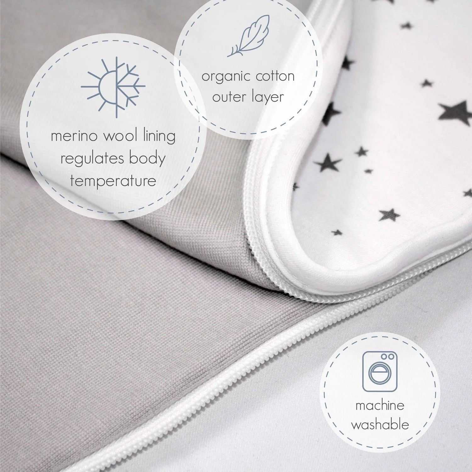 4 Season Ultimate Baby Sleep Bag 2-24 Months - Woolino - Assorted Colors & Patterns, photo 4 of 8