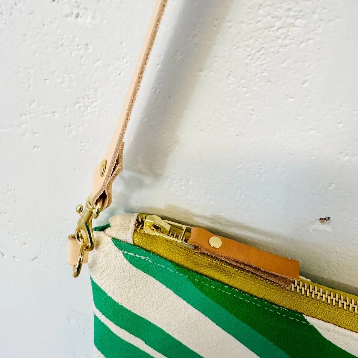 Judy Crossbody Bag - Vintage Stripe Green - Erin Flett, photo 5 of 7