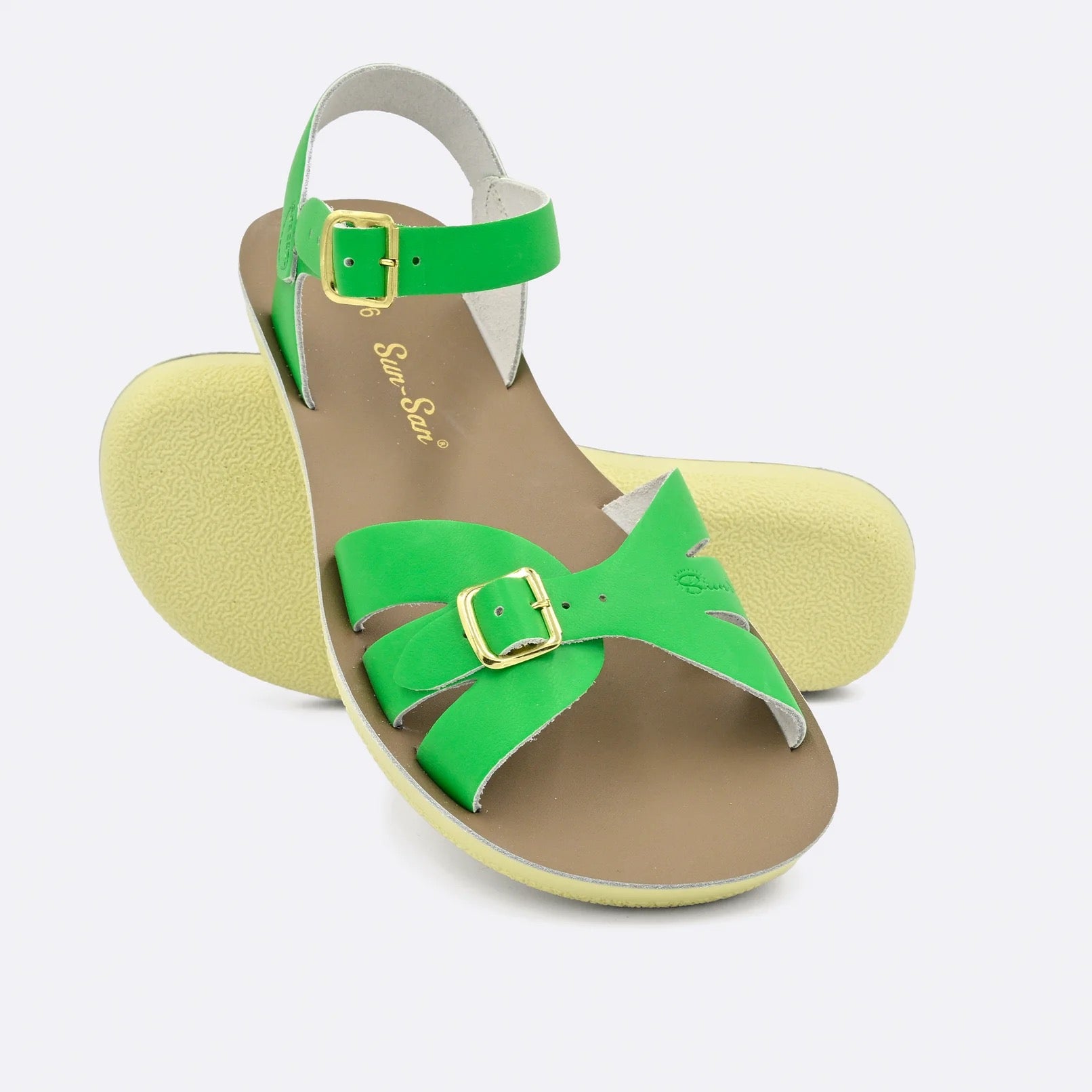 Kelly Green Boardwalk Salt Water Sandals - Adult Sizes, photo 1 of 6