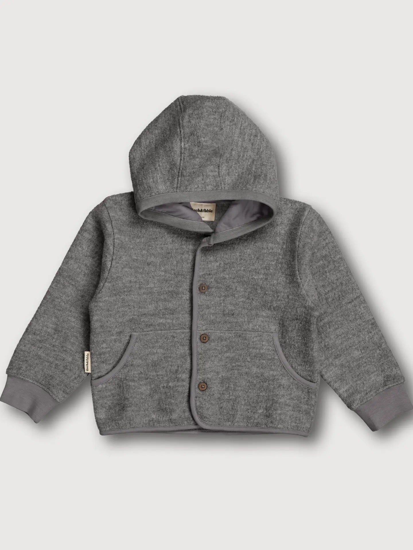 Merino Wool Hooded Jacket - Storm - Finch & Fable, photo 1 of 3