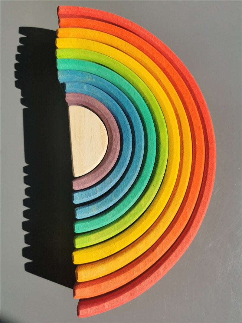 Large Rainbow 10 Pieces - Wooden - Tinitastic, photo 7 of 7
