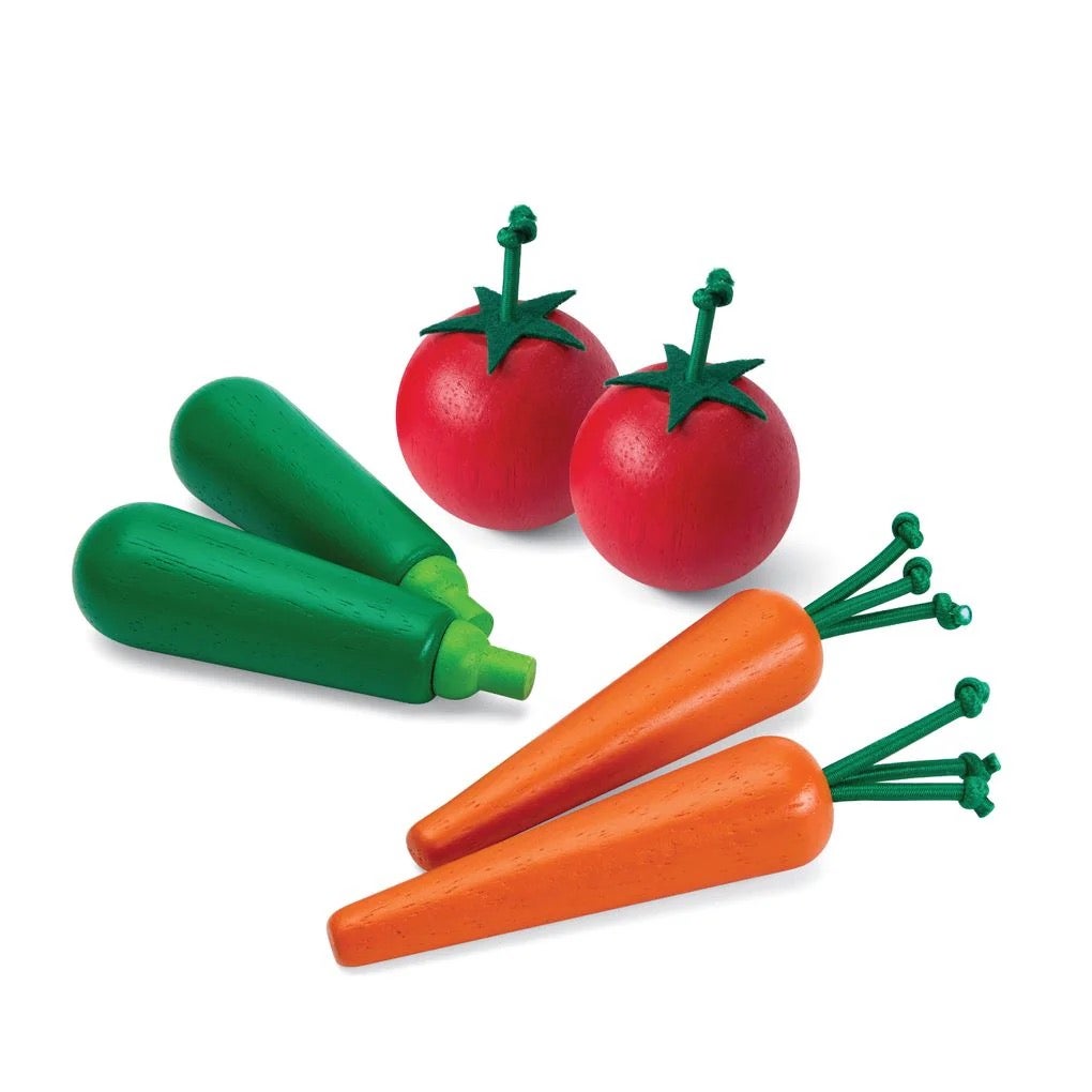 Fresh Produce Set B - Carrots, Zucchini, Tomatoes - PlanToys, photo 1 of 6