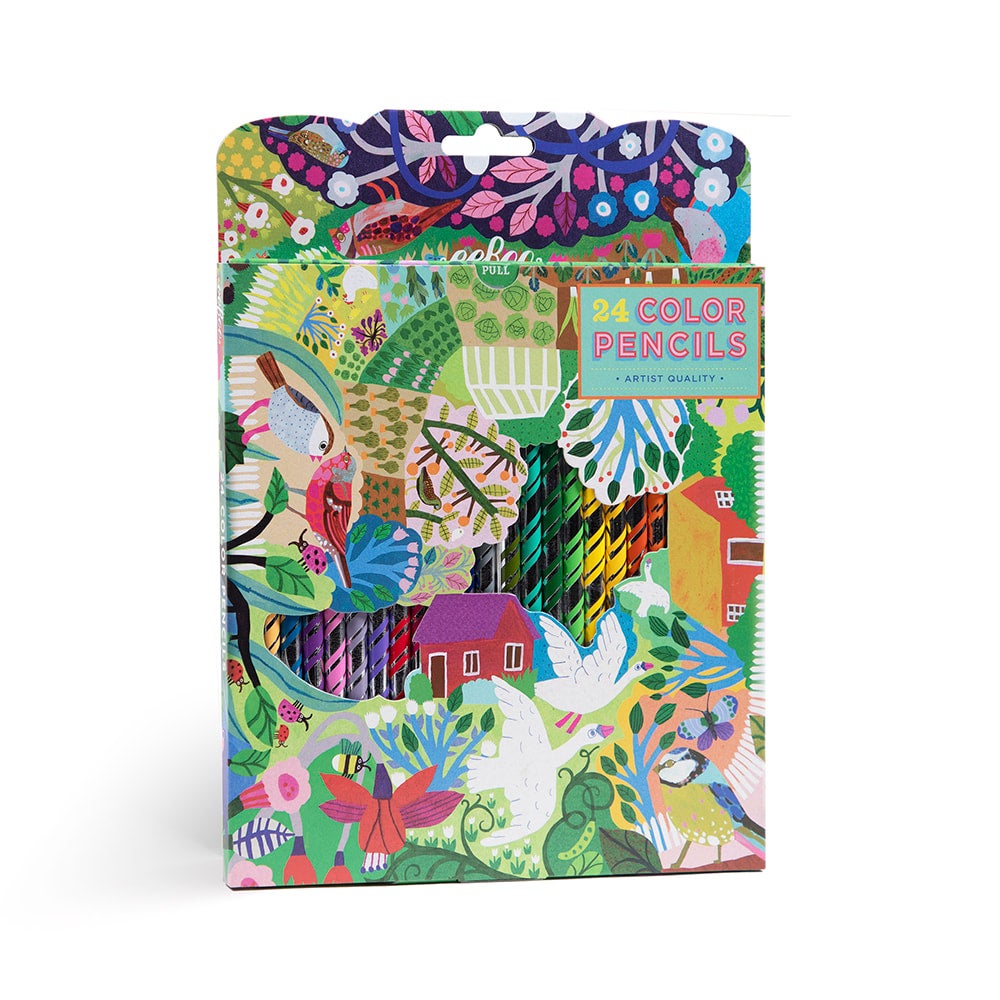 Bountiful Garden 24 Color Pencil Set - eeBoo
