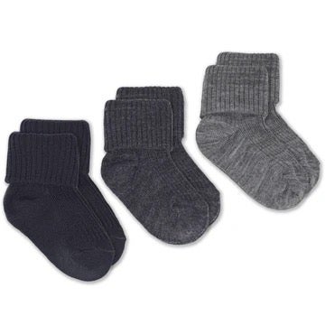 3 pack Merino Wool Socks - Slate, Grey & Light Grey - Woolino Copy, photo 1 of 5