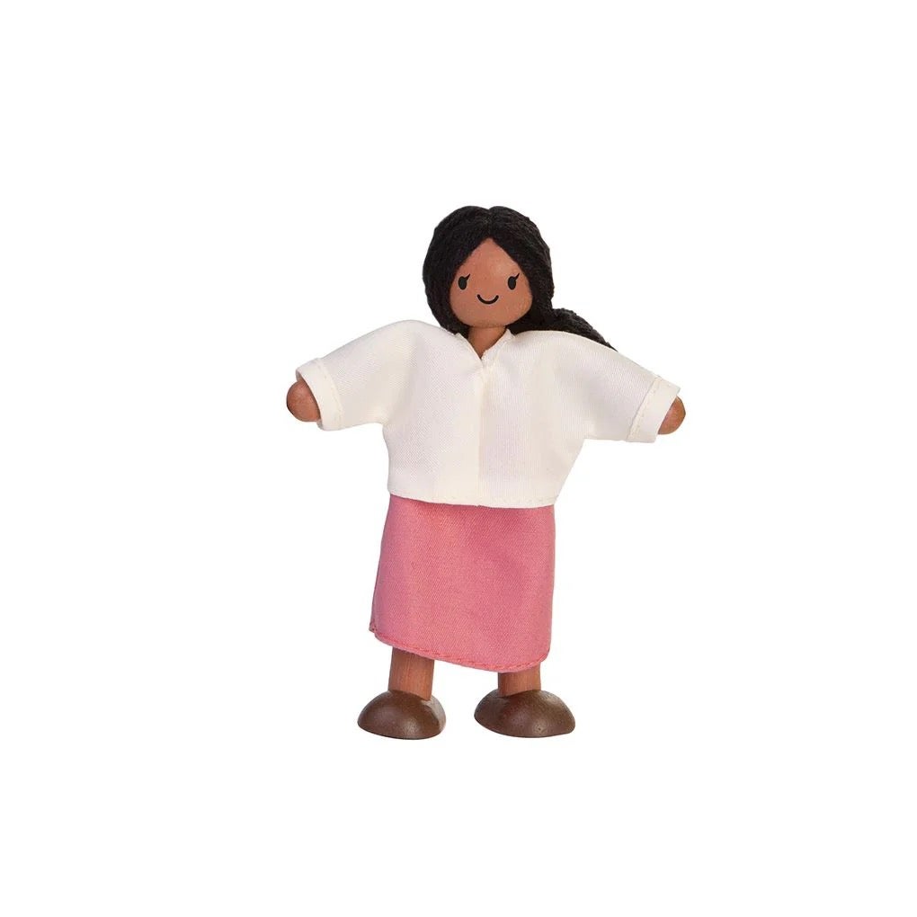 Mom Dolls - Dark Skin Tone - Wooden - PlanToys, photo 2 of 4