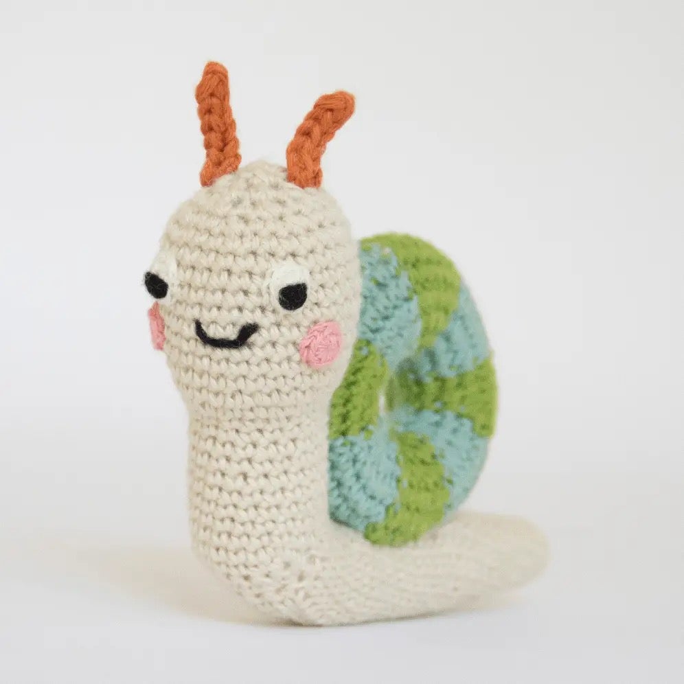 Snail Rattle - 100% Cotton - Blabla, photo 1 of 4