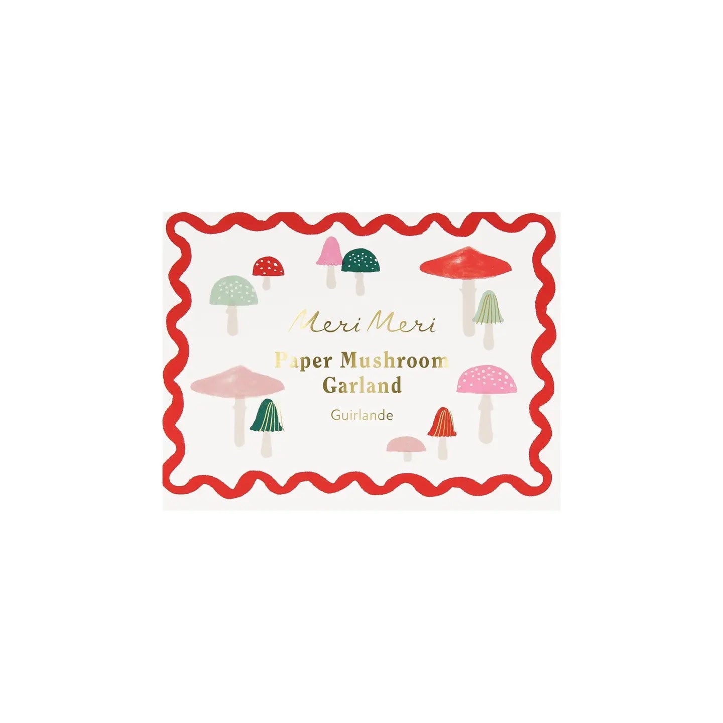 Honeycomb Paper Mushroom Garland by Meri Meri, photo 4 of 4