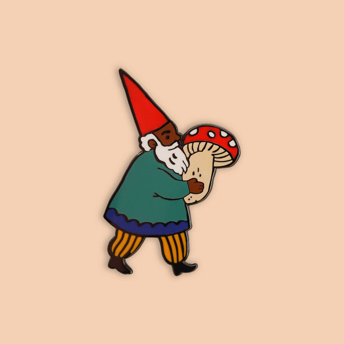Mushroom Gnome Enamel Pin - Phoebe Wahl, photo 1 of 2