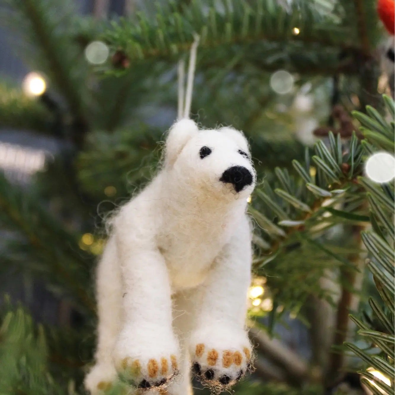 Polar Bear Biodegradable Ornament - Handmade Felt - Felt So Good, photo 2 of 2