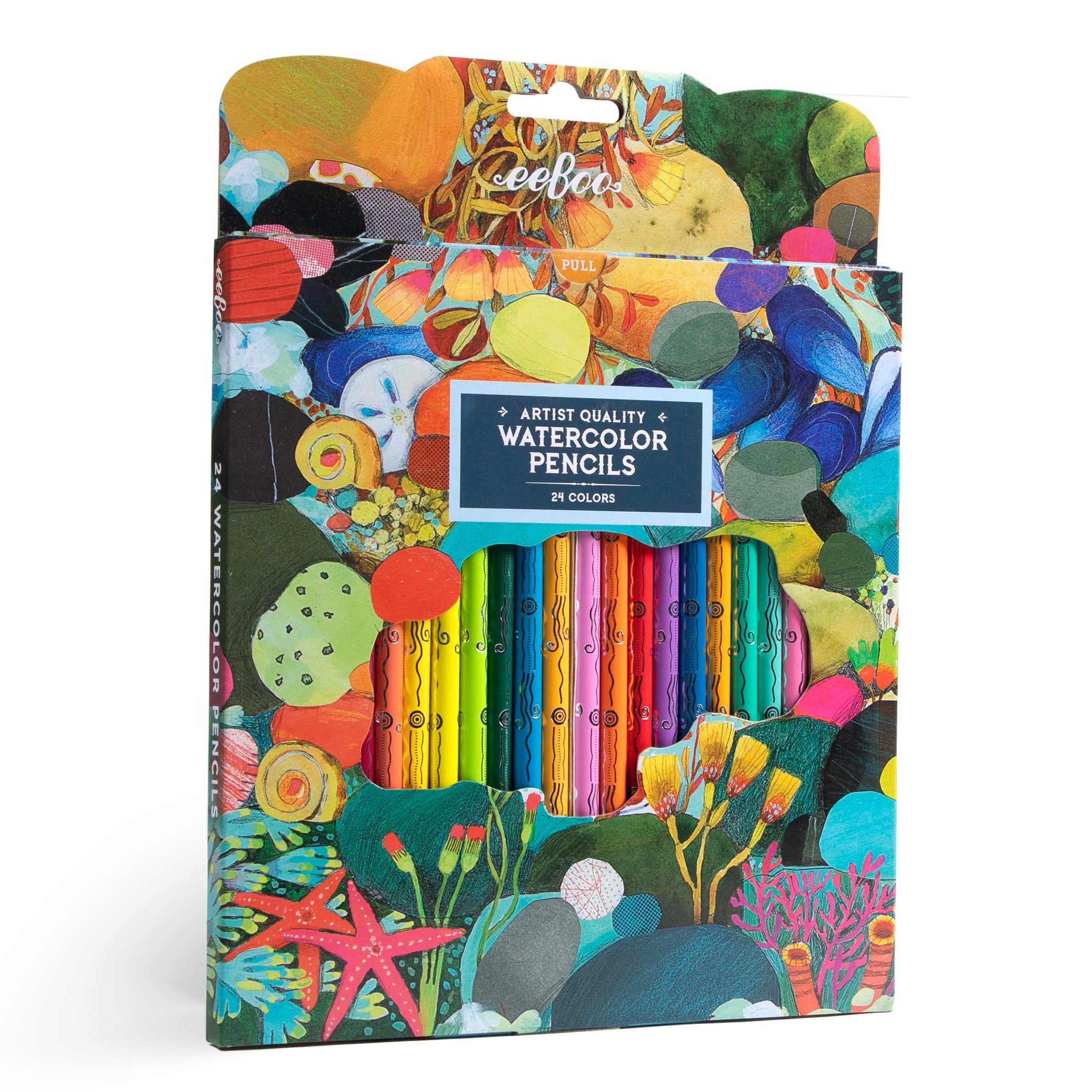 Tidepool Watercolor Pencils - Set of 24- eeboo, photo 1 of 3