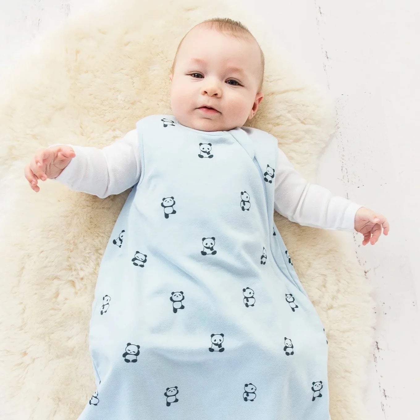 4 Season Classic Baby Sleep Bag 6-18 months - Panda - Woolino, photo 2 of 4