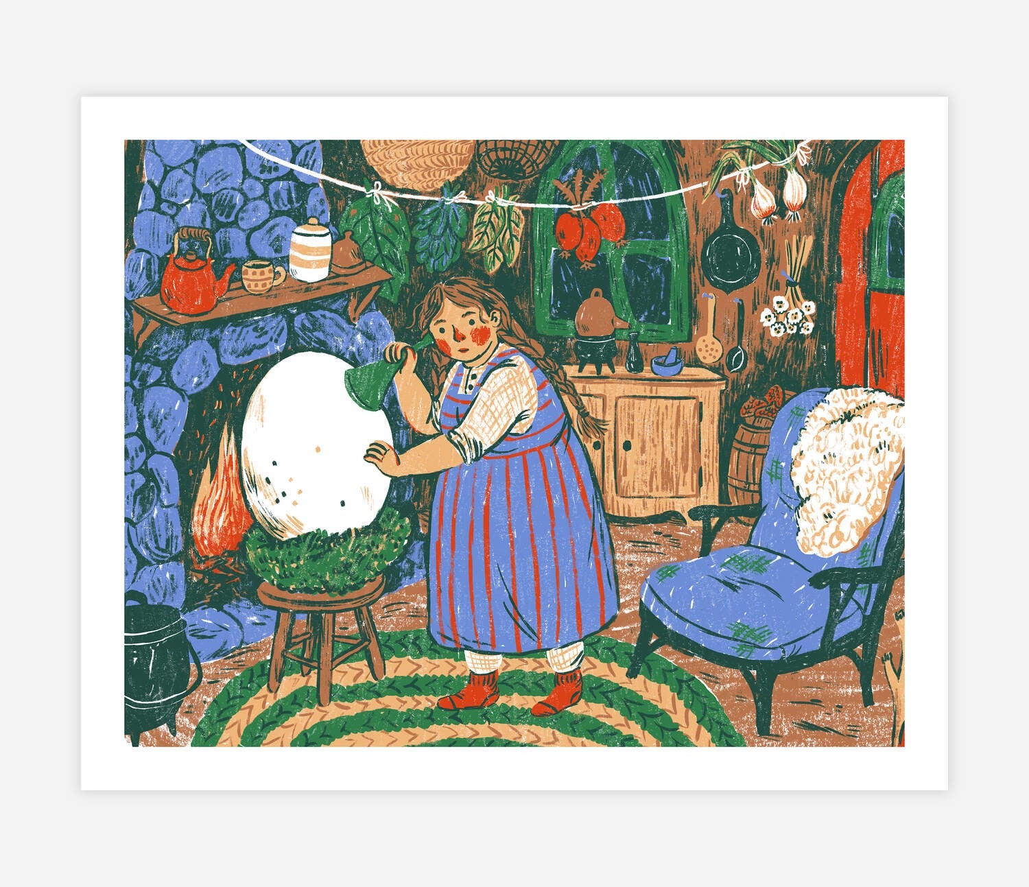 Listening to the Egg 8” x 10” Print - Phoebe Wahl