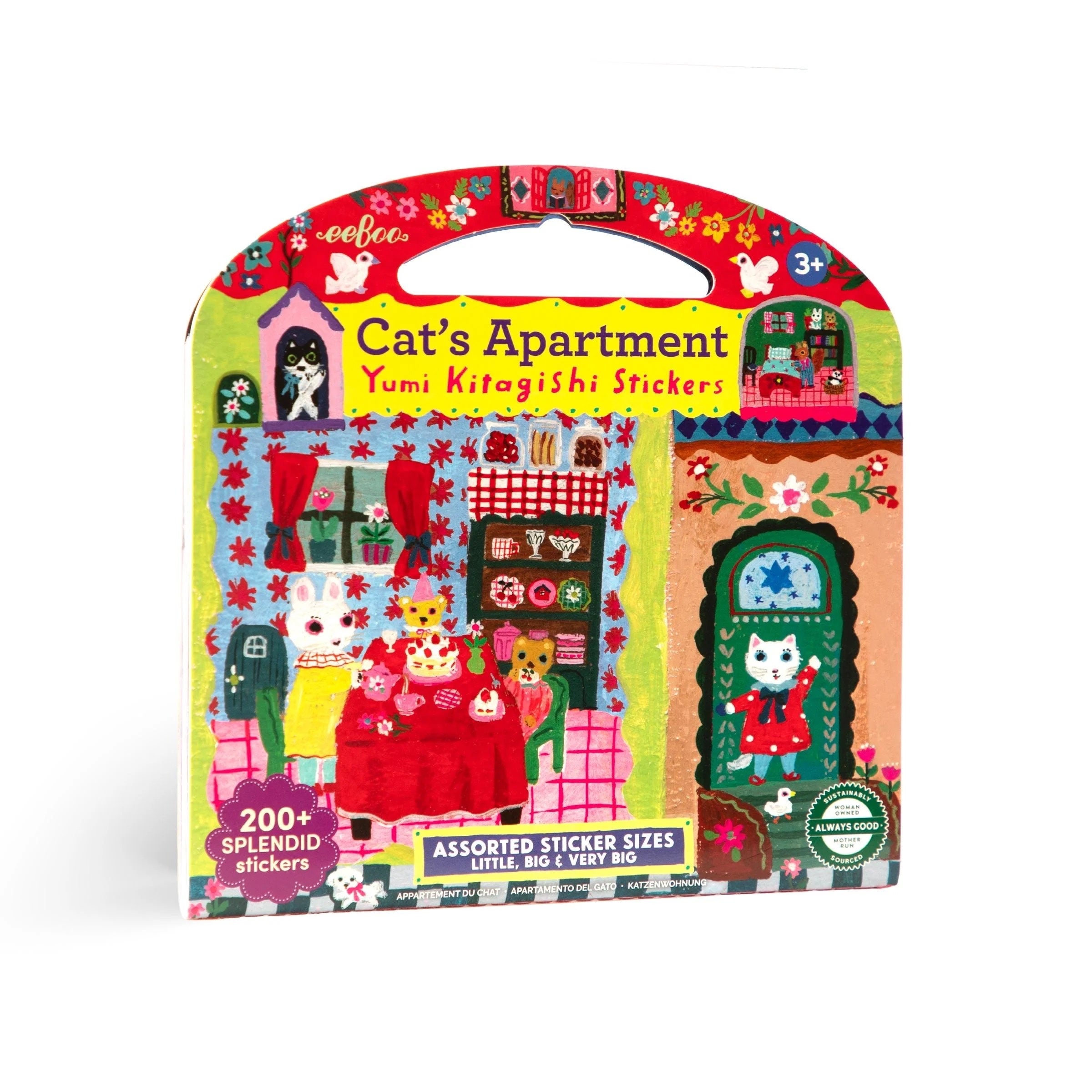 Cat’s Apartment Stickers - Yumi Kitagishi - eeBoo, photo 1 of 3