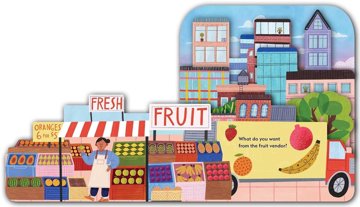 In The City - Board Book - (A City Skyline-Shaped Novelty Board Book for Toddlers), photo 3 of 3