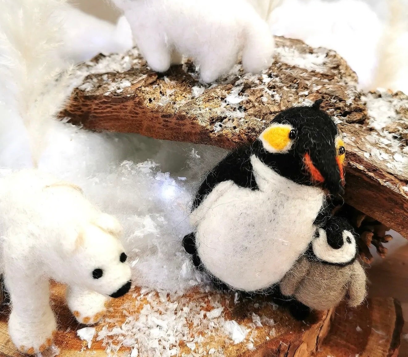 Snuggly Penguins Ornament - Handmade Felt - Felt So Good, photo 2 of 2