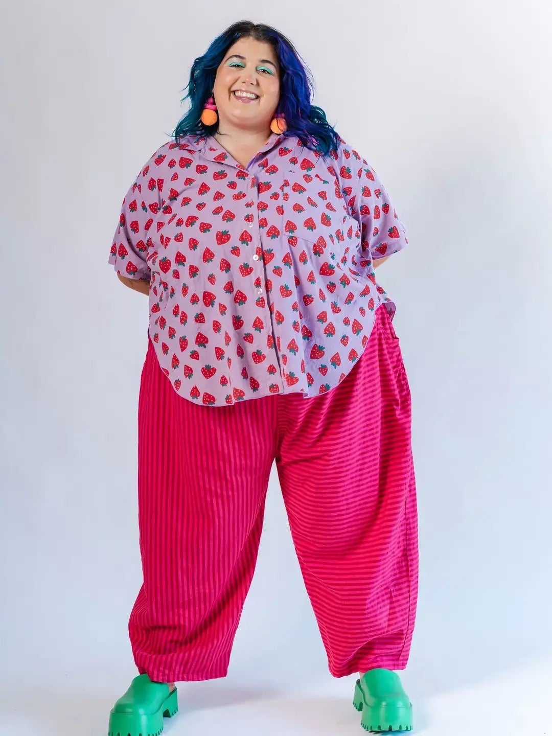 Pink Striped Balloon Pant - Nettle Studios, photo 5 of 6