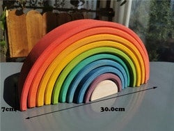 Large Rainbow 10 Pieces - Wooden - Tinitastic, photo 1 of 7