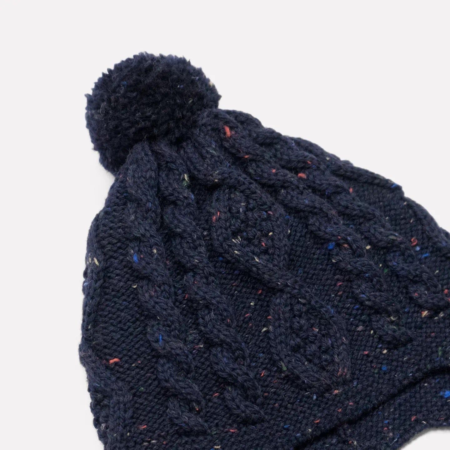 Cable Hat Navy Merino - 3-4 yrs - Gigi Knitwear, photo 1 of 2
