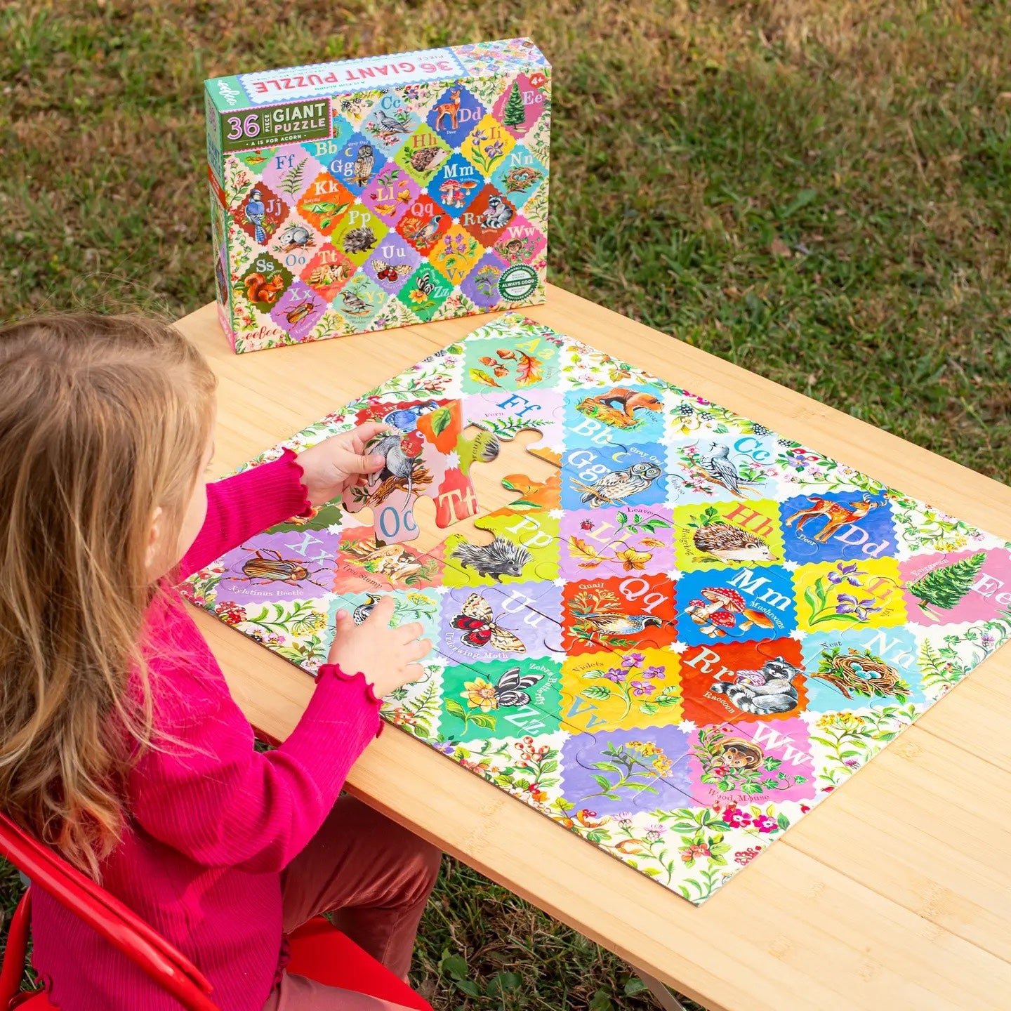 A is for Acorn 36 Piece Giant Puzzle - eeBoo, photo 2 of 2