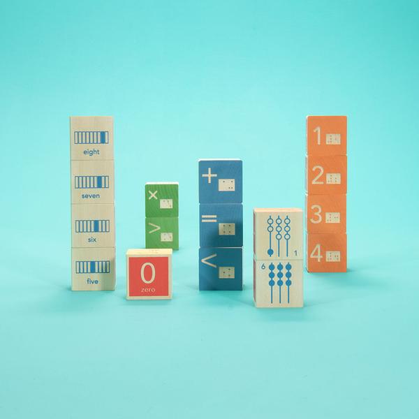 Uncle Goose Braille Math Blocks, photo 1 of 3