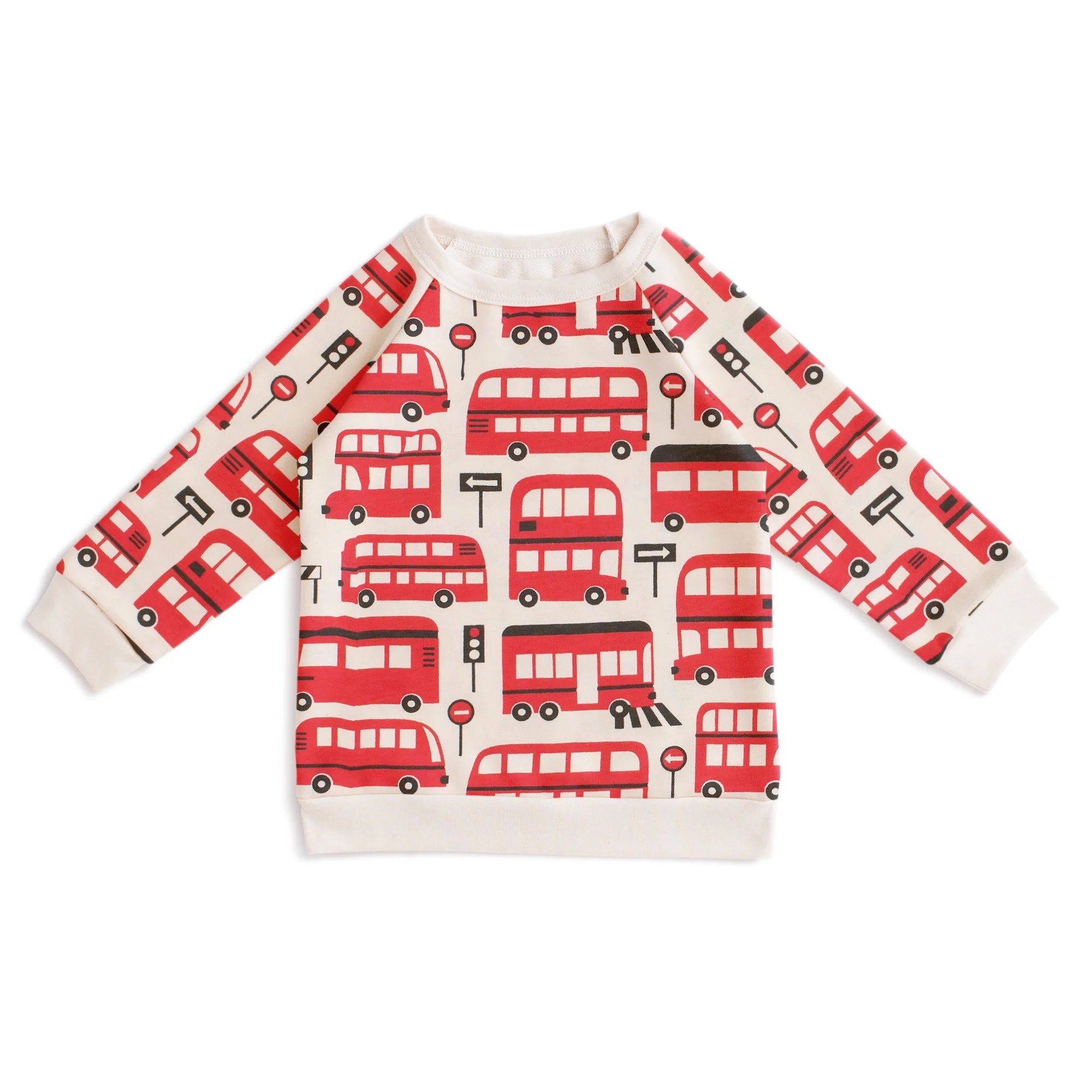 Red Double Decker Buses Sweatshirt - Winter Water Factory, photo 1 of 3