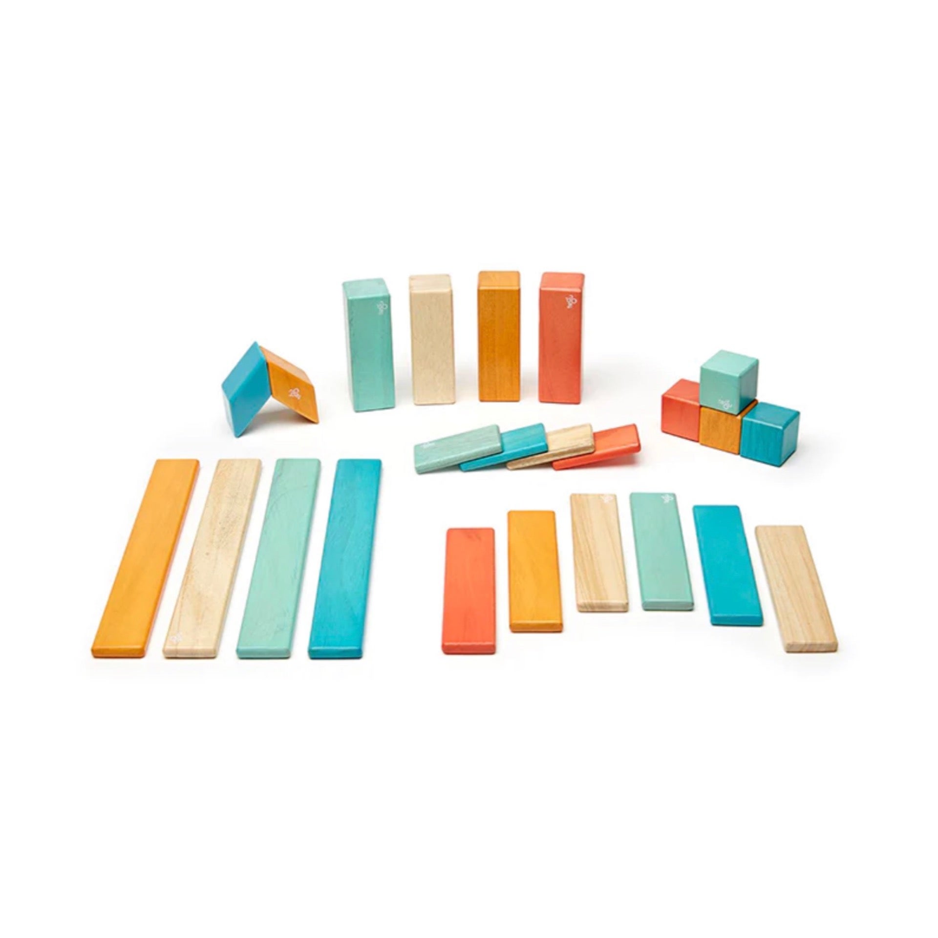 Tegu Classic 24 piece Magnetic Wooden Block Set - Sunset, photo 3 of 8
