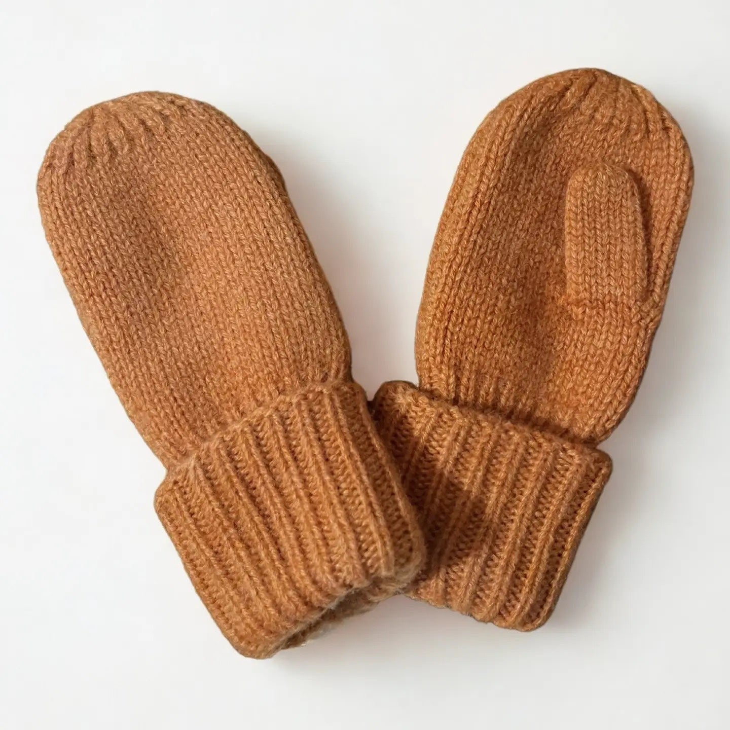 Knitted Merino Wool Mittens - Driftwood Brown - Oaki