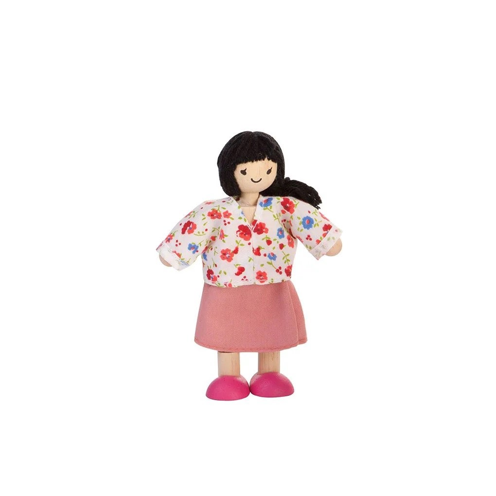 Mom Dolls - Dark Skin Tone - Wooden - PlanToys, photo 3 of 4