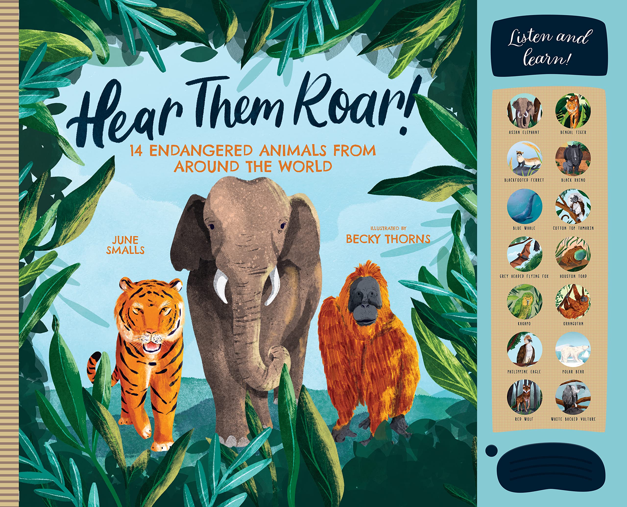 Hear Them Roar! 14 Endangered Animals from Around the World - Listen and Learn - Hardcover Books, photo 1 of 6