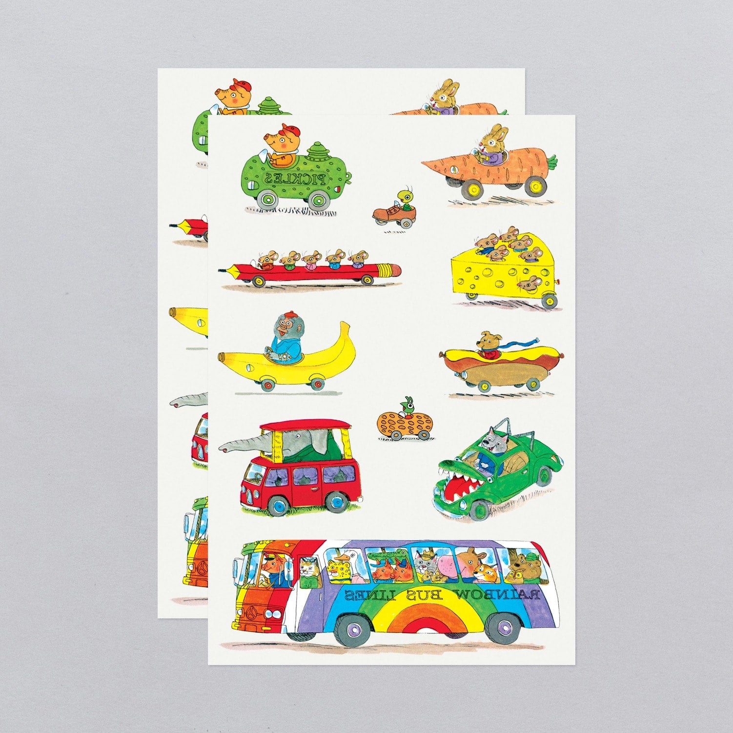 2 Temporary Tattoo Sheets - Things That Go Richard Scarry - Tattly, photo 4 of 4