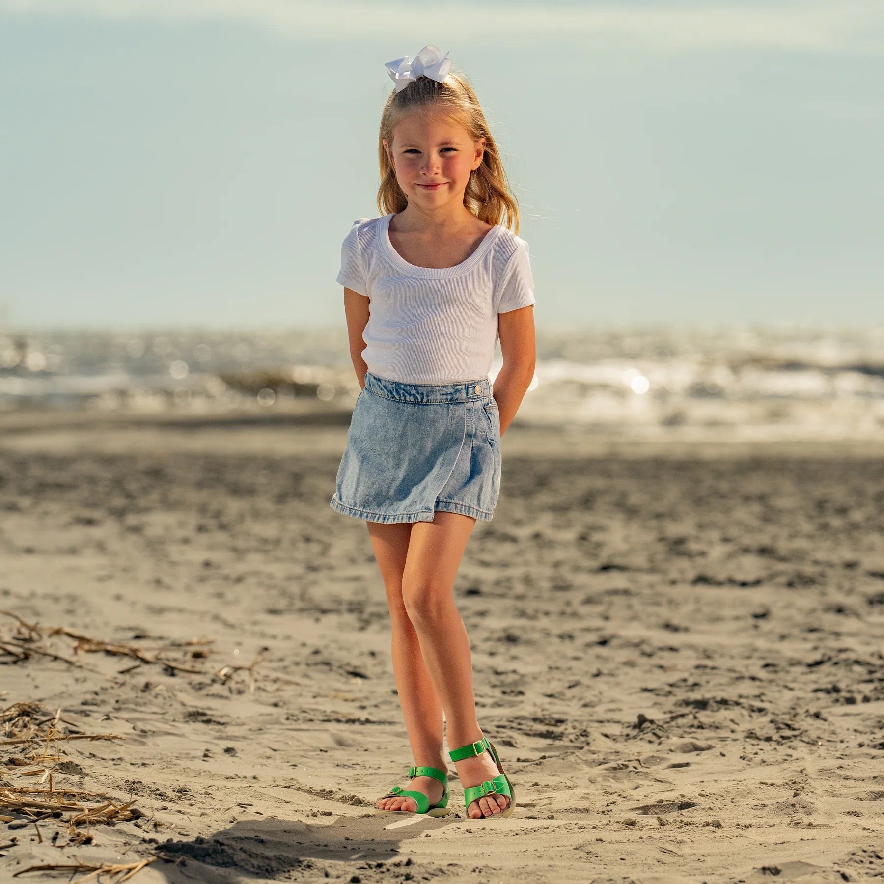 Kelly Green Surfer & Sea Wee Salt Water Sandals by Sun-San Hoy, photo 5 of 7