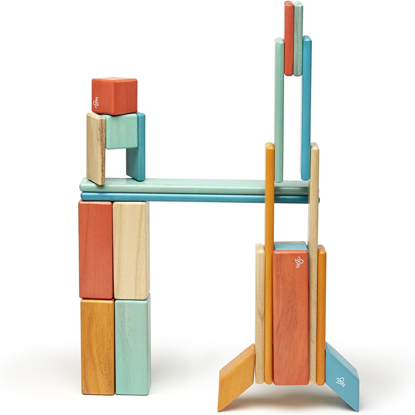 Tegu Classic 24 piece Magnetic Wooden Block Set - Sunset, photo 2 of 8